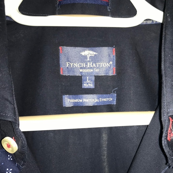 Fynch Hatton Mens Dress Shirt - Picture 1 of 3